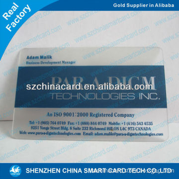 Promotion Cheap plastic pvc business card dimensions